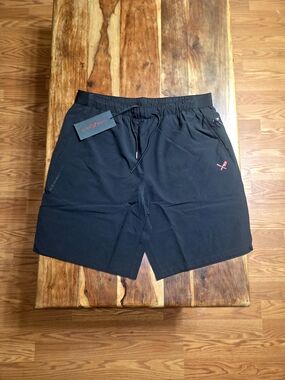 Distorted People Men's Black Athletic Drawstring Shorts